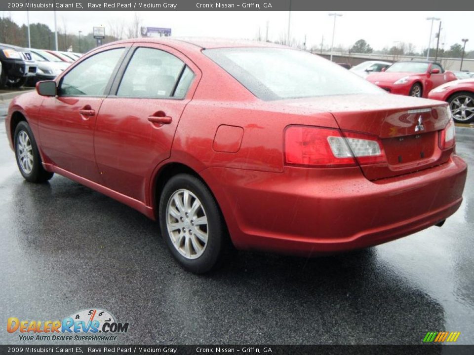 2009 Mitsubishi Galant ES Rave Red Pearl / Medium Gray Photo #3