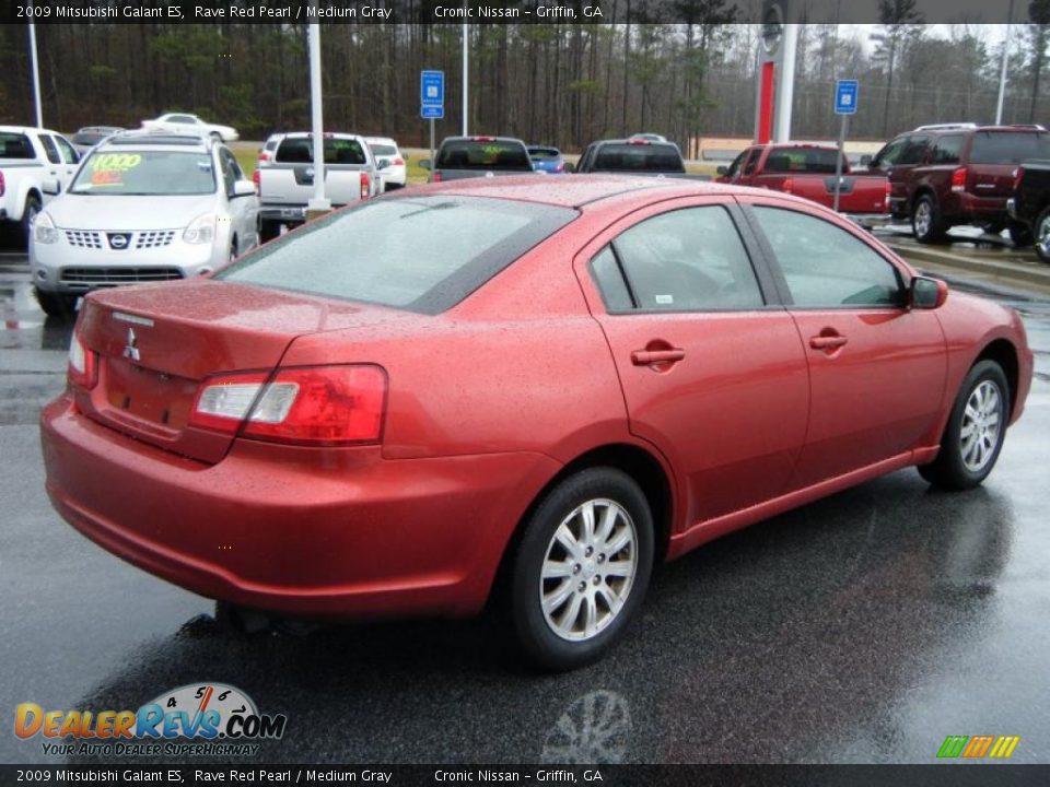 2009 Mitsubishi Galant ES Rave Red Pearl / Medium Gray Photo #5