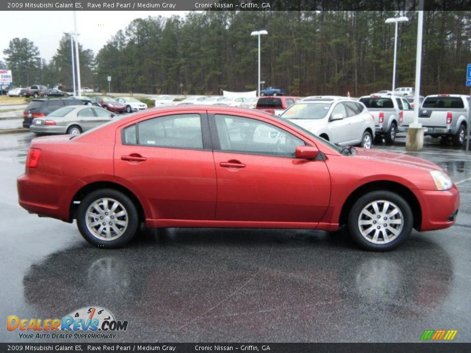 2009 Mitsubishi Galant ES Rave Red Pearl / Medium Gray Photo #6