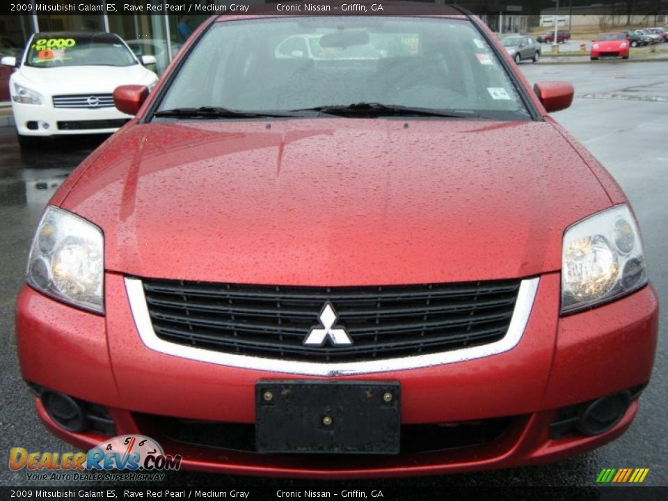2009 Mitsubishi Galant ES Rave Red Pearl / Medium Gray Photo #8
