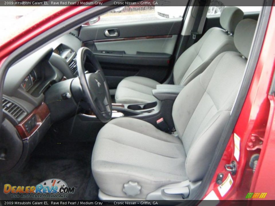 2009 Mitsubishi Galant ES Rave Red Pearl / Medium Gray Photo #9