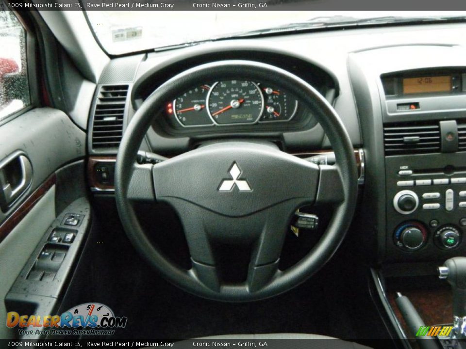 2009 Mitsubishi Galant ES Rave Red Pearl / Medium Gray Photo #16