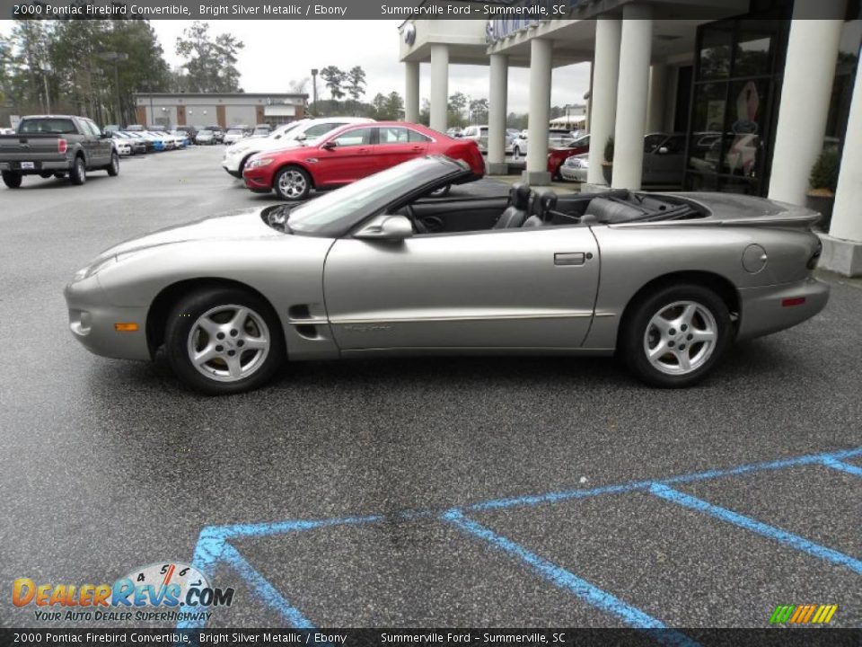 2000 Pontiac Firebird Convertible Bright Silver Metallic / Ebony Photo #2