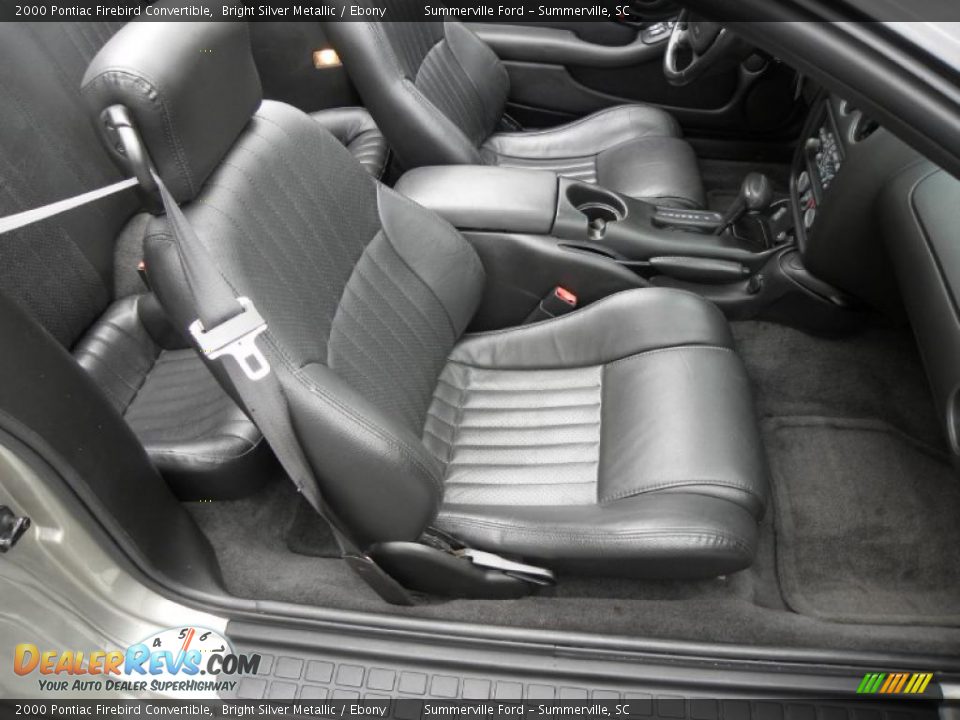 2000 Pontiac Firebird Convertible Bright Silver Metallic / Ebony Photo #7