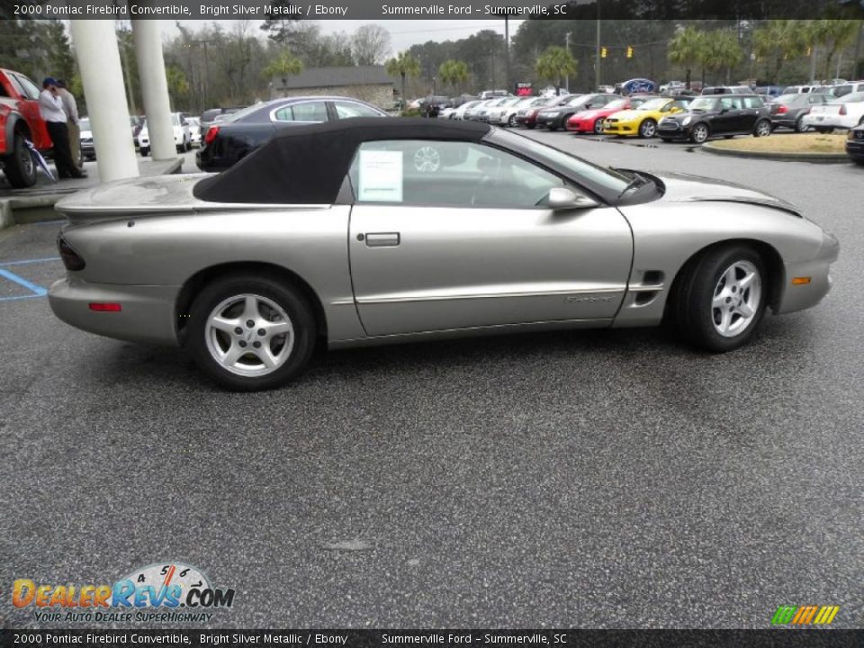 2000 Pontiac Firebird Convertible Bright Silver Metallic / Ebony Photo #9