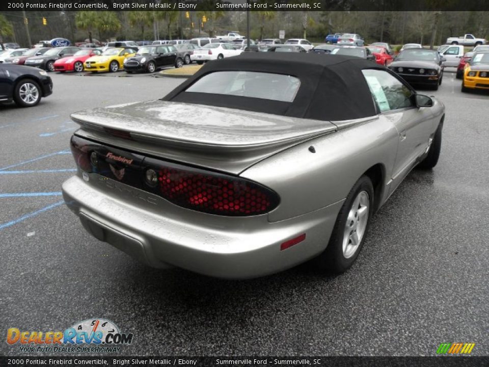 2000 Pontiac Firebird Convertible Bright Silver Metallic / Ebony Photo #10