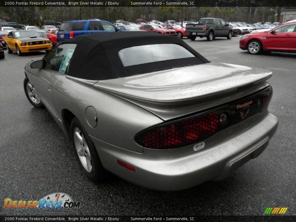 2000 Pontiac Firebird Convertible Bright Silver Metallic / Ebony Photo #12