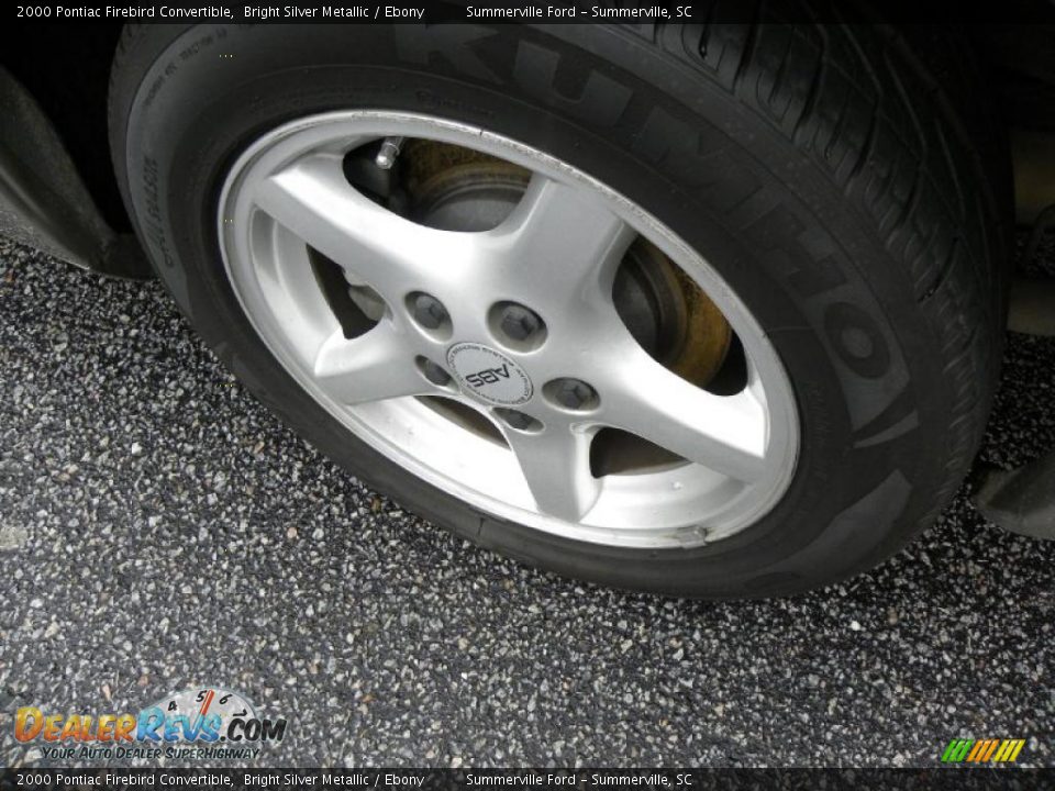 2000 Pontiac Firebird Convertible Bright Silver Metallic / Ebony Photo #13
