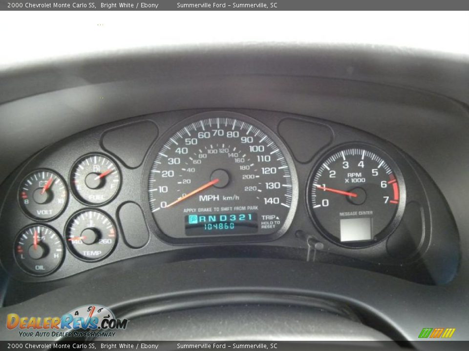 2000 Chevrolet Monte Carlo SS Bright White / Ebony Photo #20