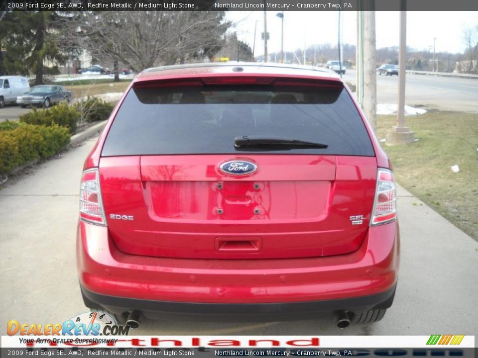 2009 Ford Edge SEL AWD Redfire Metallic / Medium Light Stone Photo #3