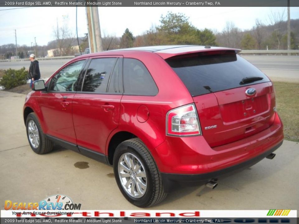 2009 Ford Edge SEL AWD Redfire Metallic / Medium Light Stone Photo #4