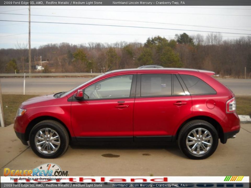 2009 Ford Edge SEL AWD Redfire Metallic / Medium Light Stone Photo #5