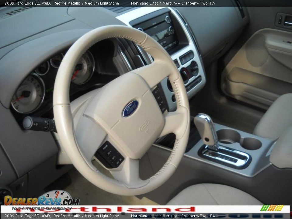 2009 Ford Edge SEL AWD Redfire Metallic / Medium Light Stone Photo #7