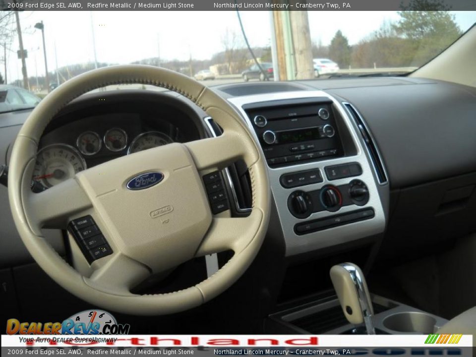 2009 Ford Edge SEL AWD Redfire Metallic / Medium Light Stone Photo #11