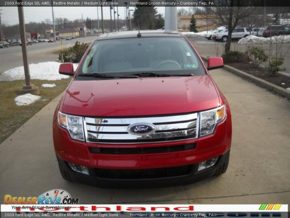 2009 Ford Edge SEL AWD Redfire Metallic / Medium Light Stone Photo #14