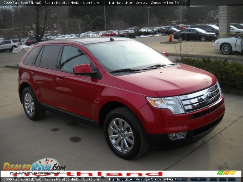 2009 Ford Edge SEL AWD Redfire Metallic / Medium Light Stone Photo #15