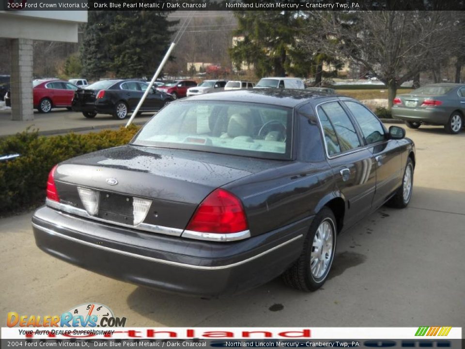2004 Ford Crown Victoria LX Dark Blue Pearl Metallic / Dark Charcoal Photo #2