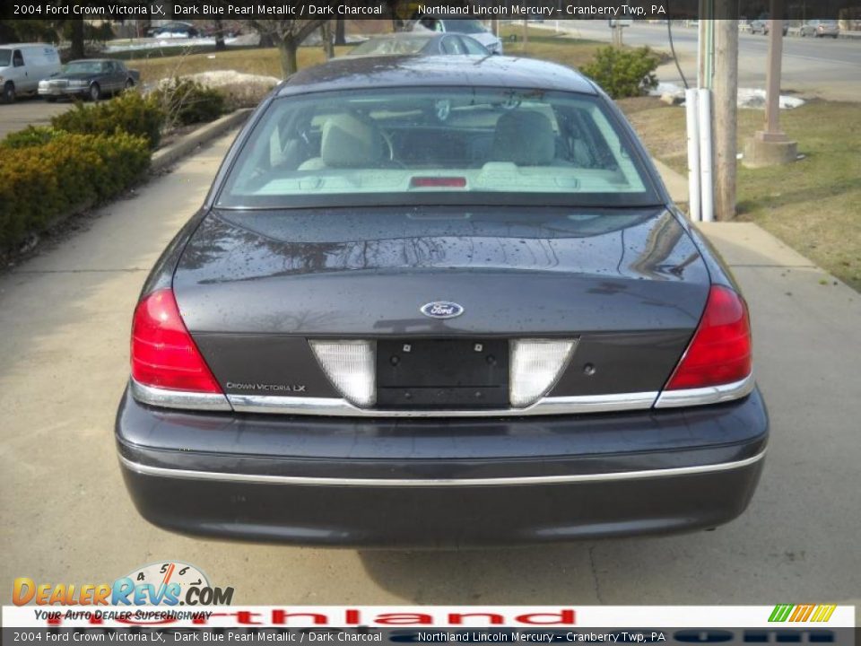 2004 Ford Crown Victoria LX Dark Blue Pearl Metallic / Dark Charcoal Photo #3