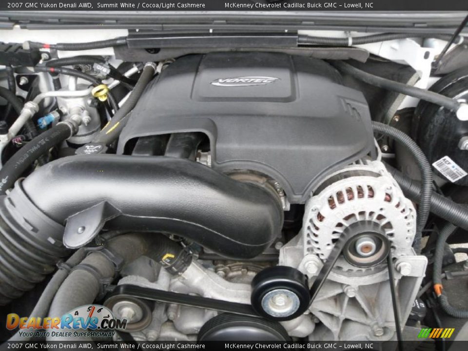 2007 GMC Yukon Denali AWD Summit White / Cocoa/Light Cashmere Photo #19