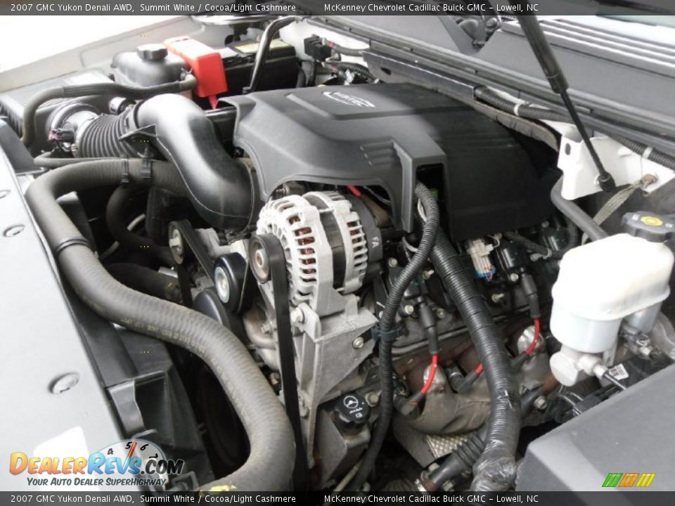 2007 GMC Yukon Denali AWD Summit White / Cocoa/Light Cashmere Photo #20