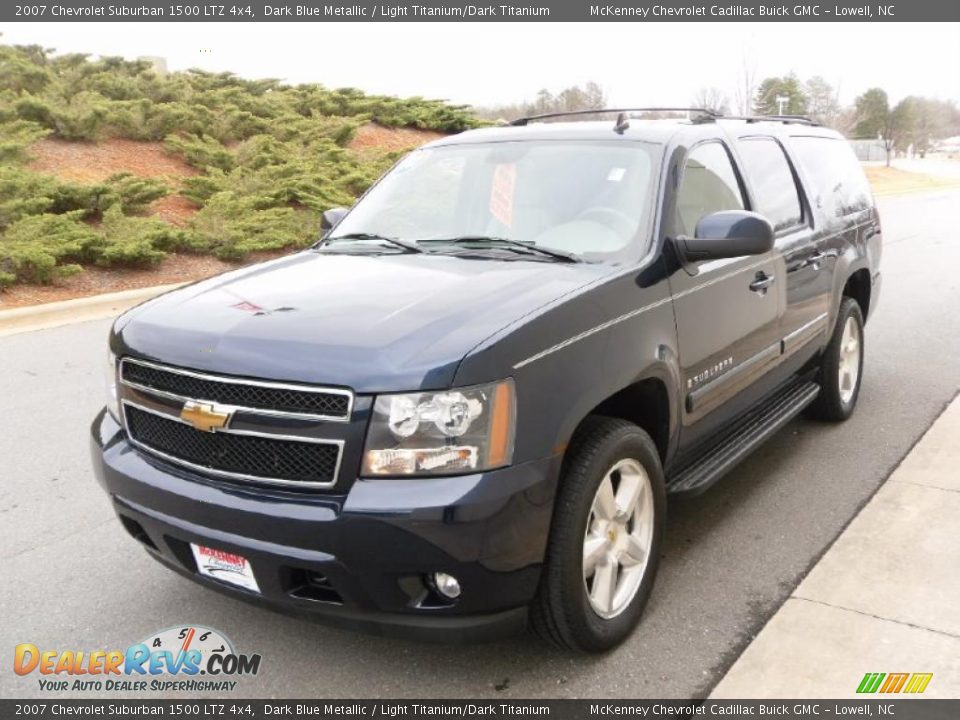 2007 Chevrolet Suburban 1500 LTZ 4x4 Dark Blue Metallic / Light Titanium/Dark Titanium Photo #1