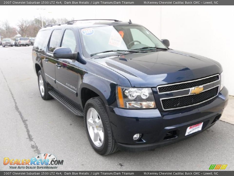 2007 Chevrolet Suburban 1500 LTZ 4x4 Dark Blue Metallic / Light Titanium/Dark Titanium Photo #5