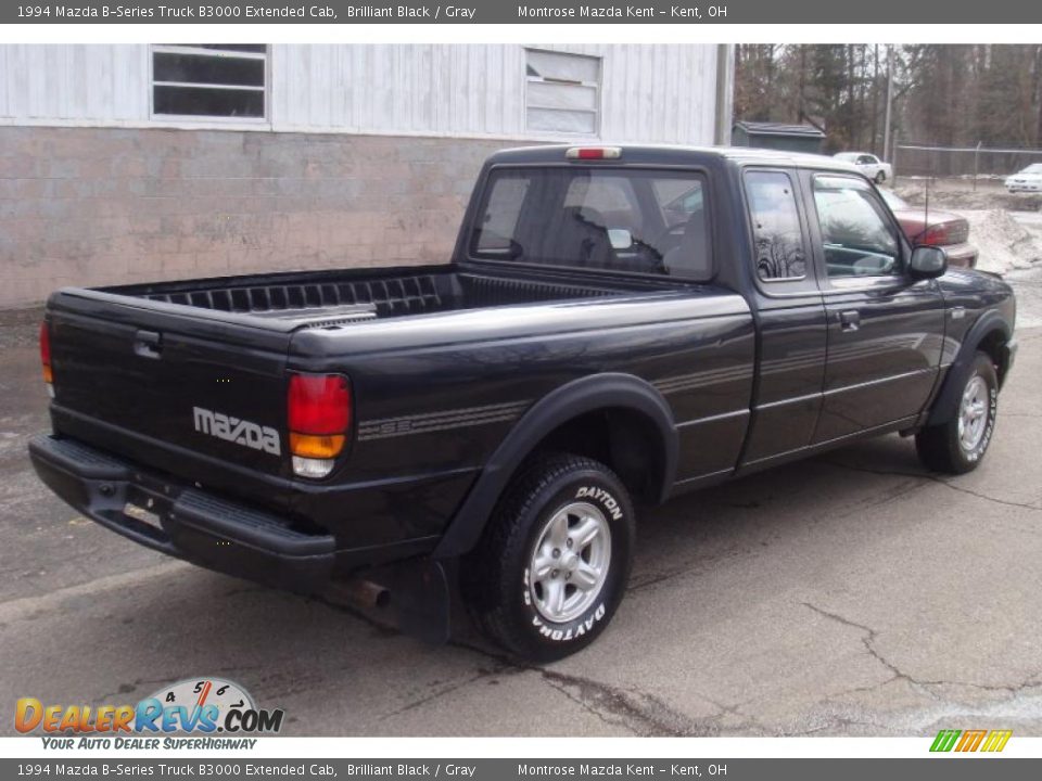 1994 Mazda B-Series Truck B3000 Extended Cab Brilliant Black / Gray Photo #5