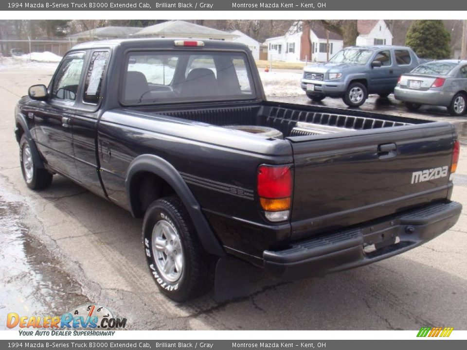 1994 Mazda B-Series Truck B3000 Extended Cab Brilliant Black / Gray Photo #6