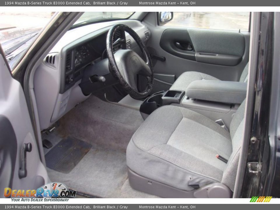 1994 Mazda B-Series Truck B3000 Extended Cab Brilliant Black / Gray Photo #9