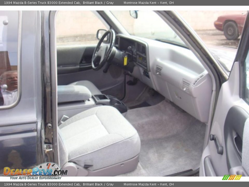 1994 Mazda B-Series Truck B3000 Extended Cab Brilliant Black / Gray Photo #10