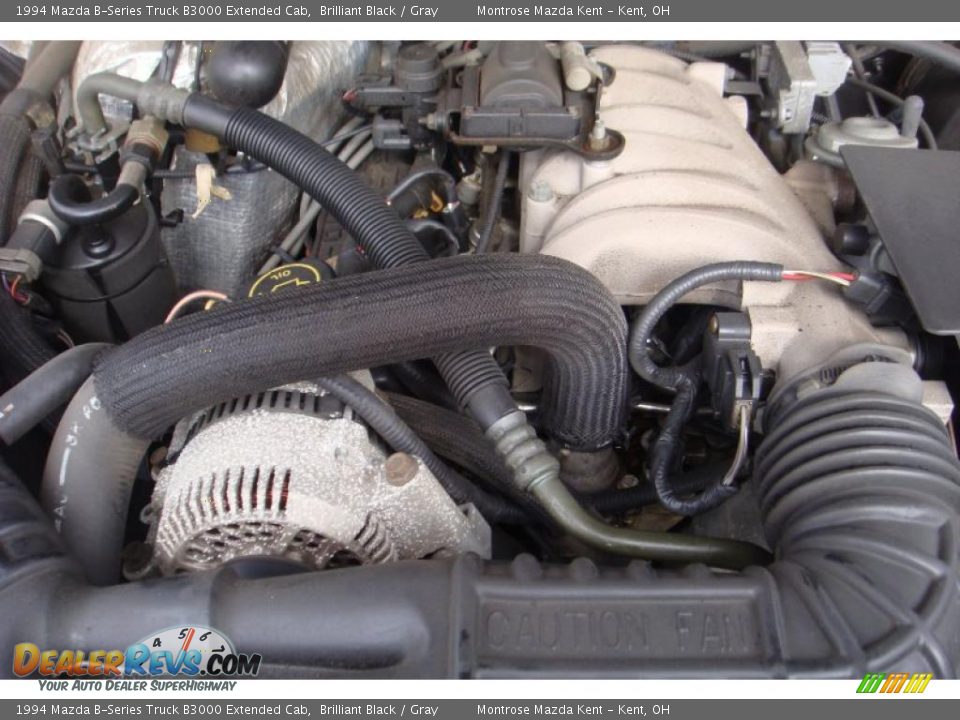 1994 Mazda B-Series Truck B3000 Extended Cab Brilliant Black / Gray Photo #17