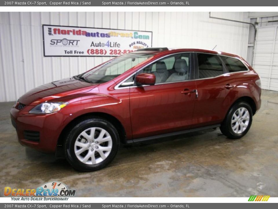 2007 Mazda CX-7 Sport Copper Red Mica / Sand Photo #8