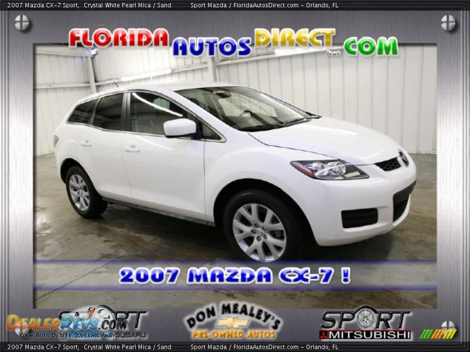 2007 Mazda CX-7 Sport Crystal White Pearl Mica / Sand Photo #1