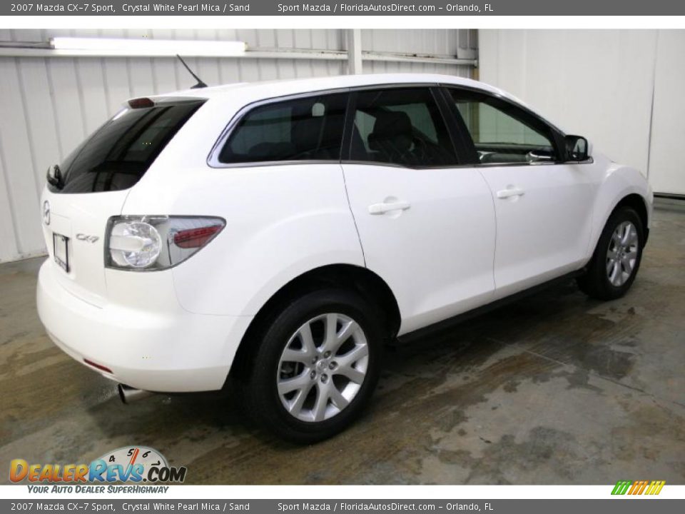 2007 Mazda CX-7 Sport Crystal White Pearl Mica / Sand Photo #5
