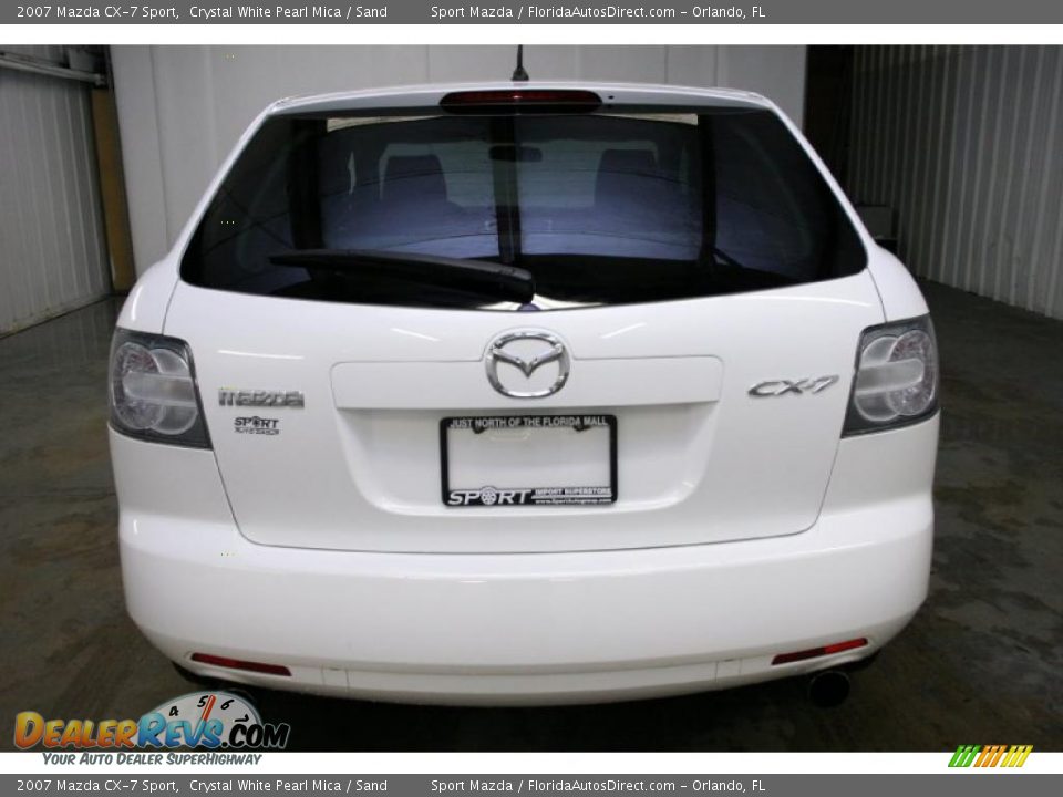 2007 Mazda CX-7 Sport Crystal White Pearl Mica / Sand Photo #6