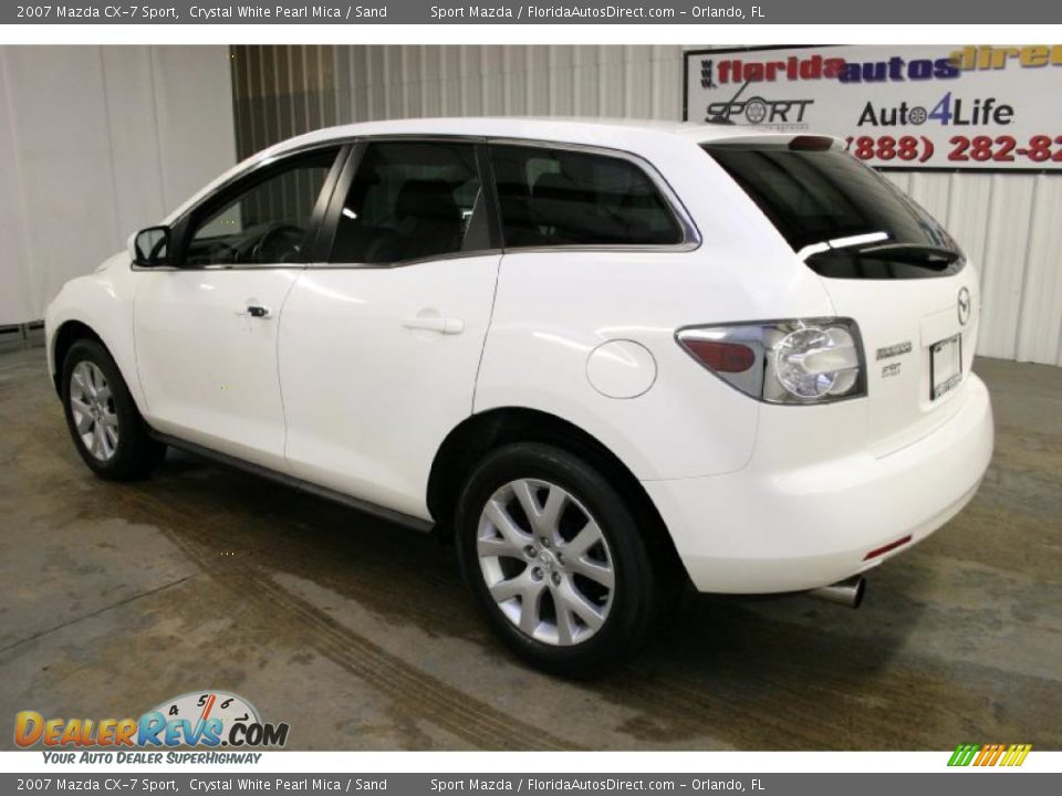 2007 Mazda CX-7 Sport Crystal White Pearl Mica / Sand Photo #7