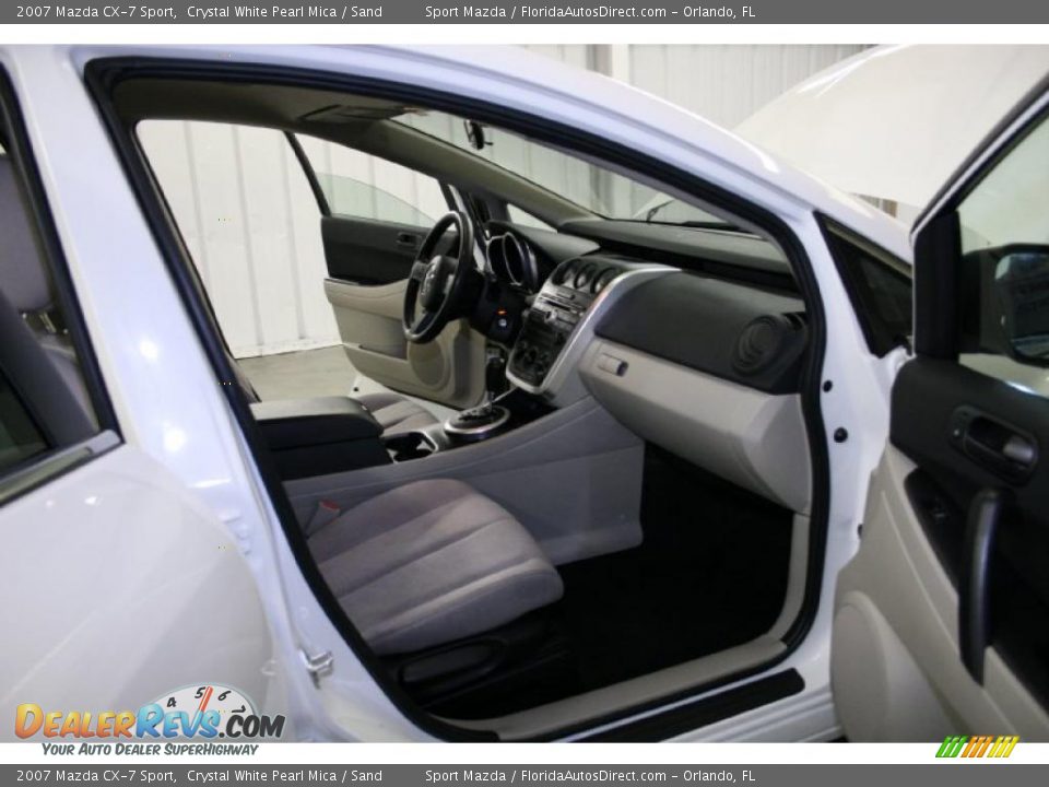 2007 Mazda CX-7 Sport Crystal White Pearl Mica / Sand Photo #9