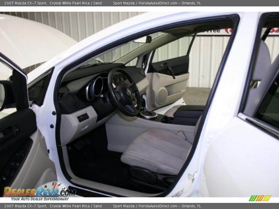2007 Mazda CX-7 Sport Crystal White Pearl Mica / Sand Photo #14
