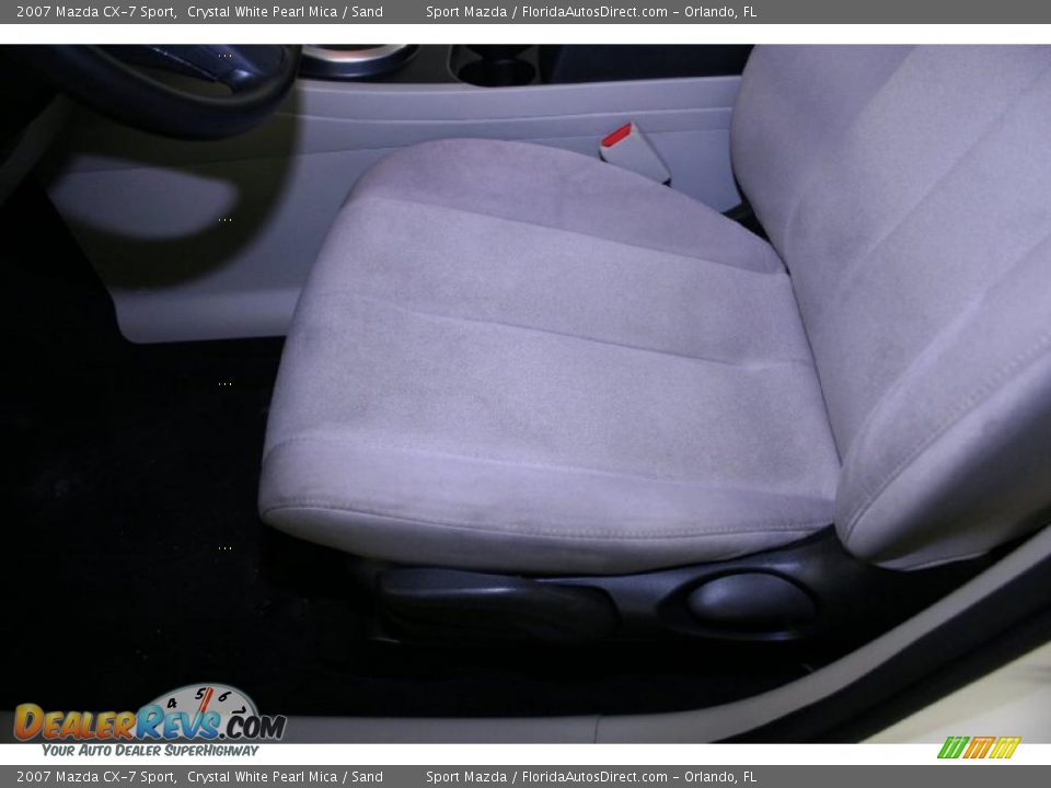 2007 Mazda CX-7 Sport Crystal White Pearl Mica / Sand Photo #16