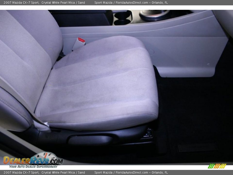 2007 Mazda CX-7 Sport Crystal White Pearl Mica / Sand Photo #19
