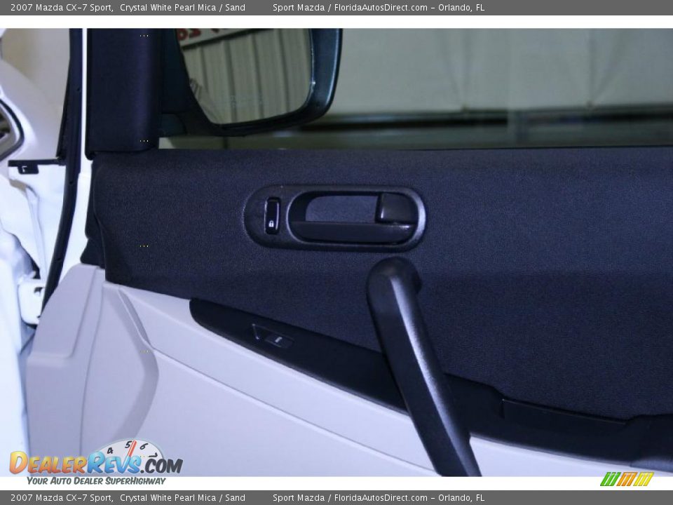 2007 Mazda CX-7 Sport Crystal White Pearl Mica / Sand Photo #21