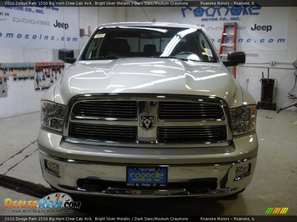 2010 Dodge Ram 1500 Big Horn Crew Cab 4x4 Bright Silver Metallic / Dark Slate/Medium Graystone Photo #2