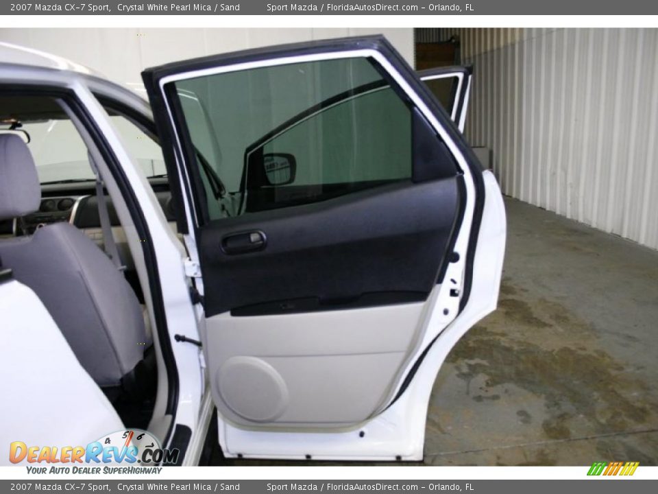 2007 Mazda CX-7 Sport Crystal White Pearl Mica / Sand Photo #22