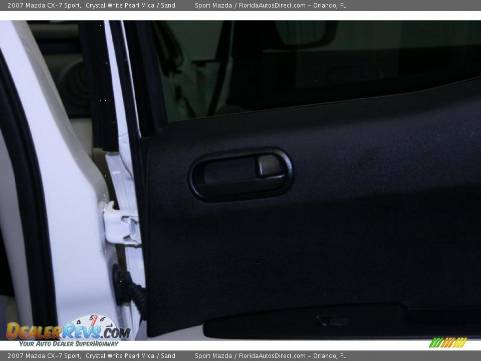 2007 Mazda CX-7 Sport Crystal White Pearl Mica / Sand Photo #23