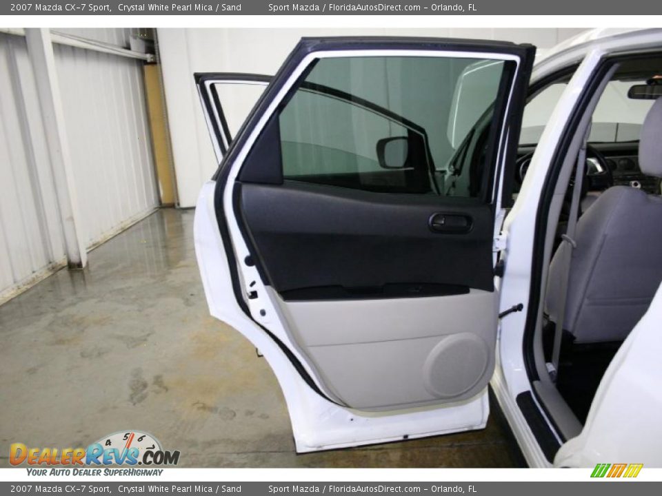 2007 Mazda CX-7 Sport Crystal White Pearl Mica / Sand Photo #24