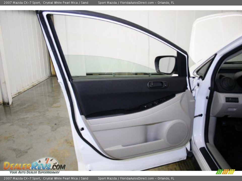2007 Mazda CX-7 Sport Crystal White Pearl Mica / Sand Photo #26