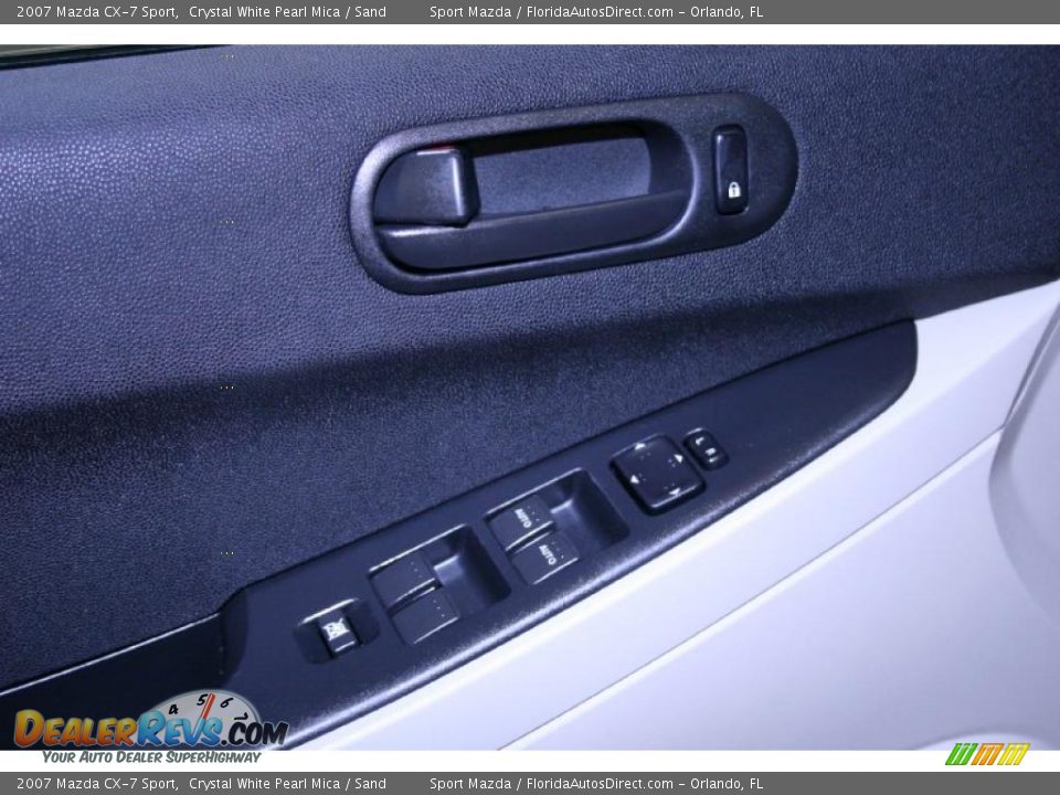 2007 Mazda CX-7 Sport Crystal White Pearl Mica / Sand Photo #27