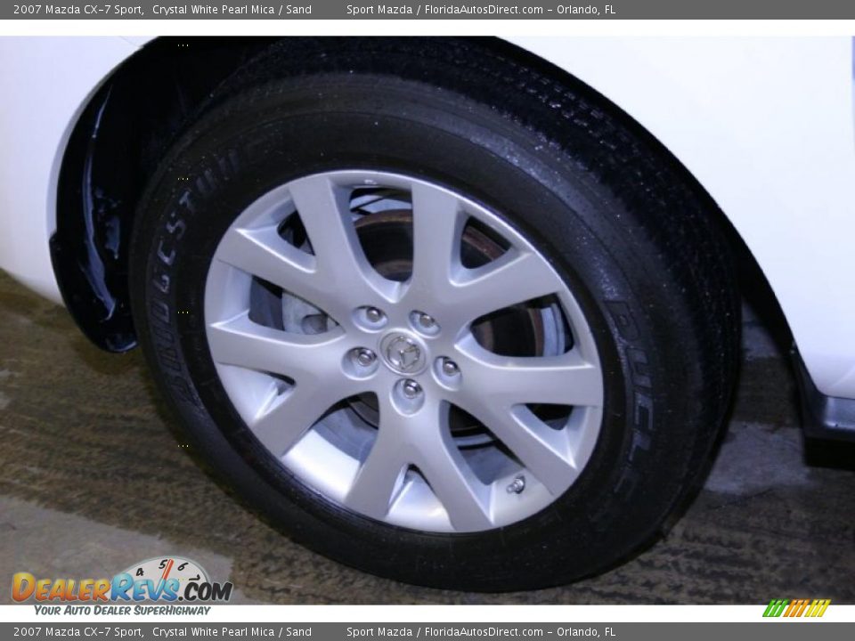 2007 Mazda CX-7 Sport Crystal White Pearl Mica / Sand Photo #28