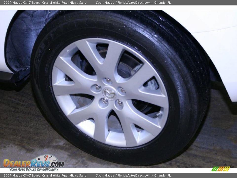 2007 Mazda CX-7 Sport Crystal White Pearl Mica / Sand Photo #29