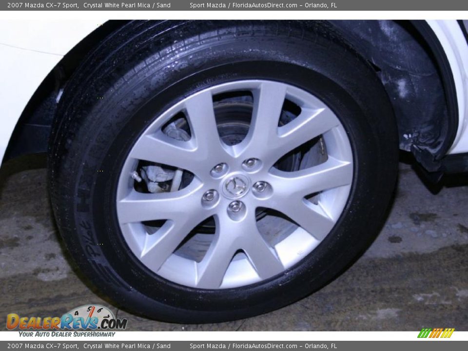 2007 Mazda CX-7 Sport Crystal White Pearl Mica / Sand Photo #30